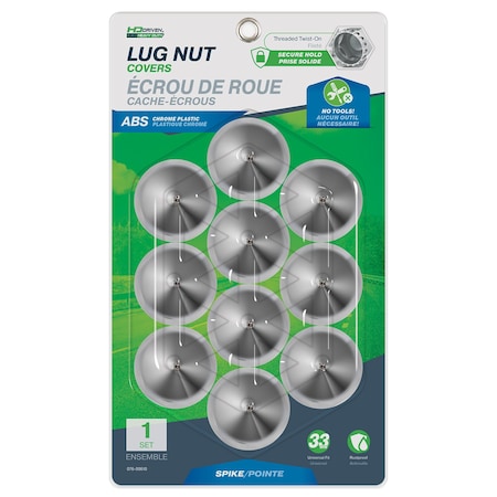 Hd Driven Nut Cover Plastic Spike Tall Screw On 33mm, PK 10 076-00610